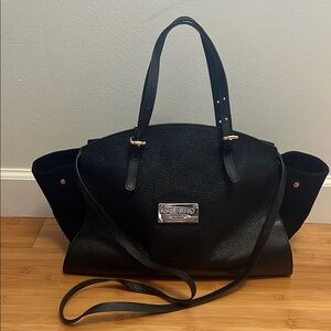 Mario Valentino Black Leather Shoulder Bag